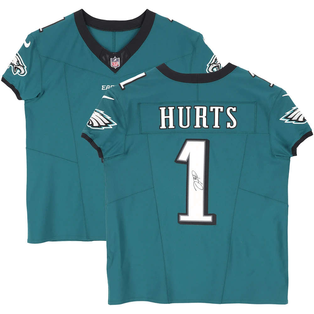 Jalen Hurts Philadelphia Eagles Autographed Midnight Green Nike Elite Jersey