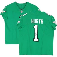 Jalen Hurts Philadelphia Eagles Autographed Throwback Kelly Green Nike Elite Jersey