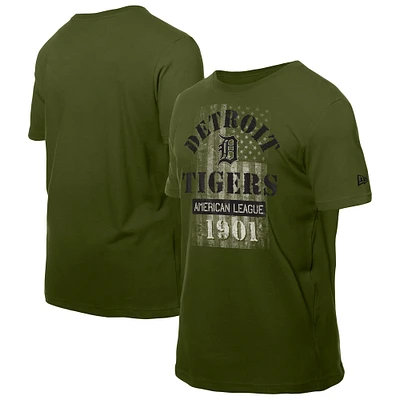 Men's New Era Green Detroit Tigers Armed Forces T-Shirt