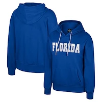 Women's Colosseum Royal Florida Gators Reflection Rhinestone Drawcord Pullover Hoodie