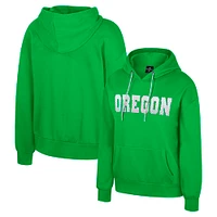 Women's Colosseum Green Oregon Ducks Reflection Rhinestone Drawcord Pullover Hoodie