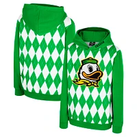 Youth Colosseum Green Oregon Ducks Argyle The Dealio Pullover Hoodie