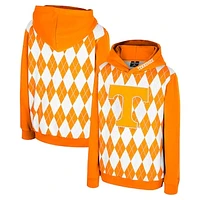 Youth Colosseum Tennessee Orange Volunteers Argyle The Dealio Pullover Hoodie