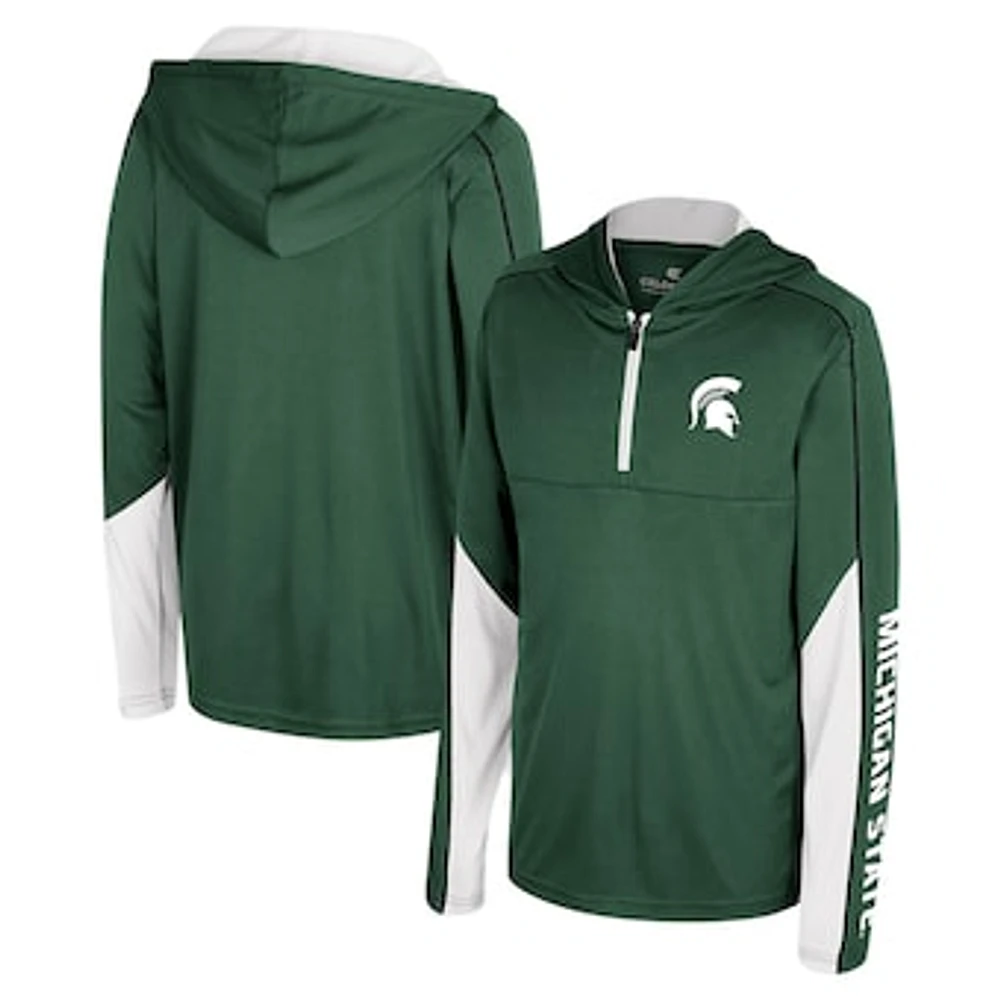 Youth Colosseum Green Michigan State Spartans Hansel Quarter-Zip Hoodie