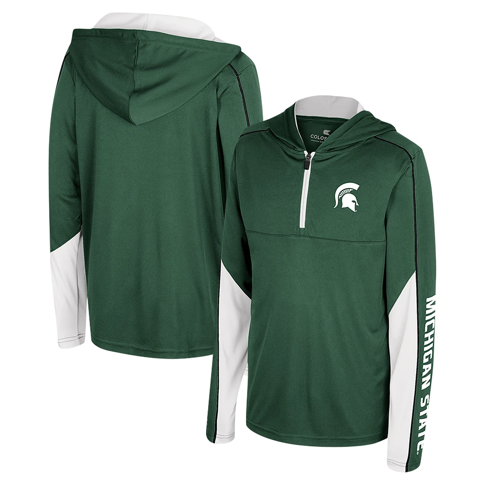 Youth Colosseum Green Michigan State Spartans Hansel Quarter-Zip Hoodie