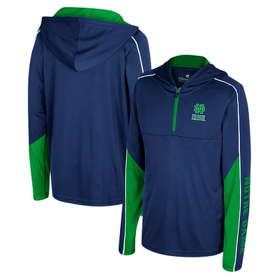 Youth Colosseum Navy Notre Dame Fighting Irish Hansel Quarter-Zip Hoodie