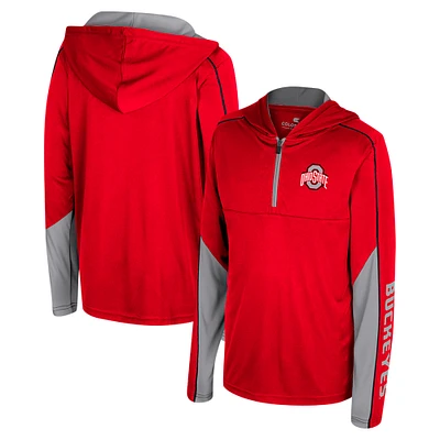 Youth Colosseum Scarlet Ohio State Buckeyes Hansel Quarter-Zip Hoodie