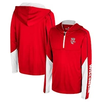 Youth Colosseum Red Wisconsin Badgers Hansel Quarter-Zip Hoodie