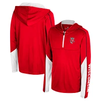 Youth Colosseum Red Wisconsin Badgers Hansel Quarter-Zip Hoodie