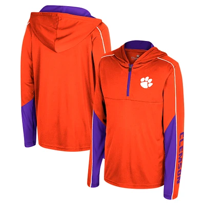 Youth Colosseum Orange Clemson Tigers Hansel Quarter-Zip Hoodie