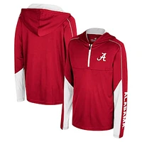 Youth Colosseum Crimson Alabama Tide Hansel Quarter-Zip Hoodie