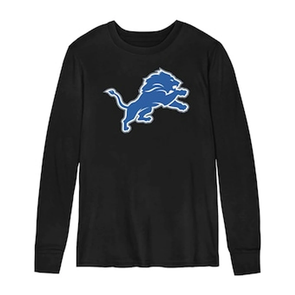 Preschool Black Detroit Lions Primary Logo Long Sleeve T-Shirt