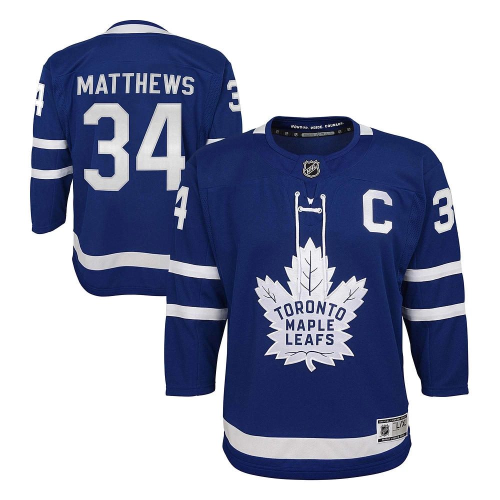 Youth Auston Matthews Blue Toronto Maple Leafs Home Replica Player Jersey