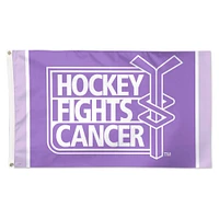 WinCraft NHL 12" x 30" 2024 Hockey Fights Cancer 3' x 5' Single-Sided Deluxe Flag