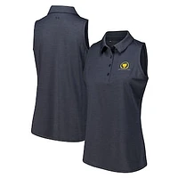 Women's Under Armour  Heather Black Presidents Cup International Team Playoff Sleeveless Polo