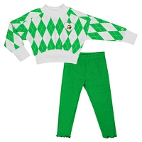 Toddler Colosseum White Oregon Ducks The Dealio Sweater and Leggings Set