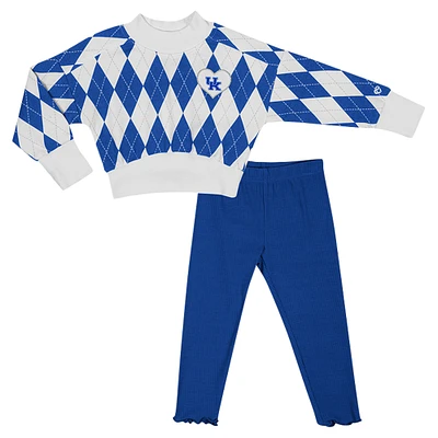 Toddler Colosseum White Kentucky Wildcats The Dealio Sweater and Leggings Set