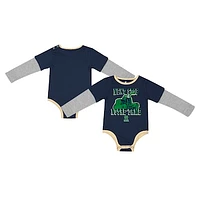 Newborn & Infant Colosseum Navy Notre Dame Fighting Irish Next Stop Long Sleeve Bodysuit