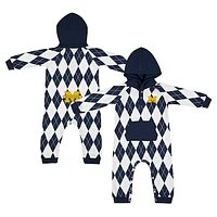 Infant Colosseum Navy Michigan Wolverines The Dealio Hoodie Romper