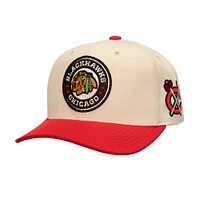 Men's Mitchell & Ness Cream/Red Chicago Blackhawks 2025 NHL Winter Classic Pro Snapback Hat