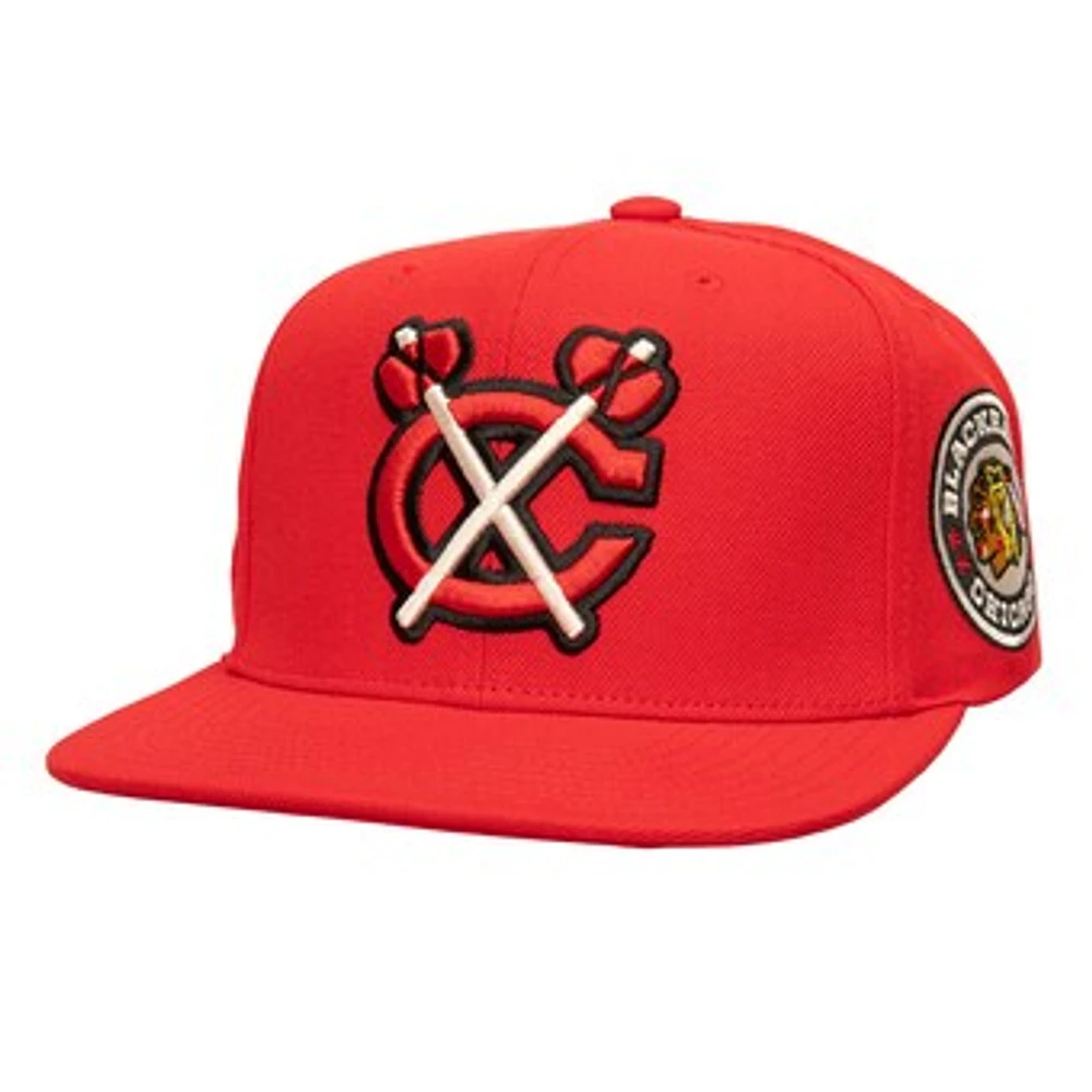 Men's Mitchell & Ness Red Chicago Blackhawks 2025 NHL Winter Classic OG Snapback Hat