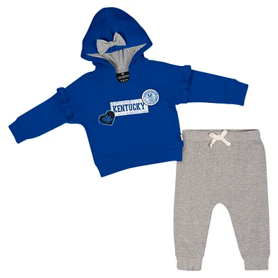 Girls Infant Colosseum Royal Kentucky Wildcats Patches Fleece Pullover Hoodie and Pants Set