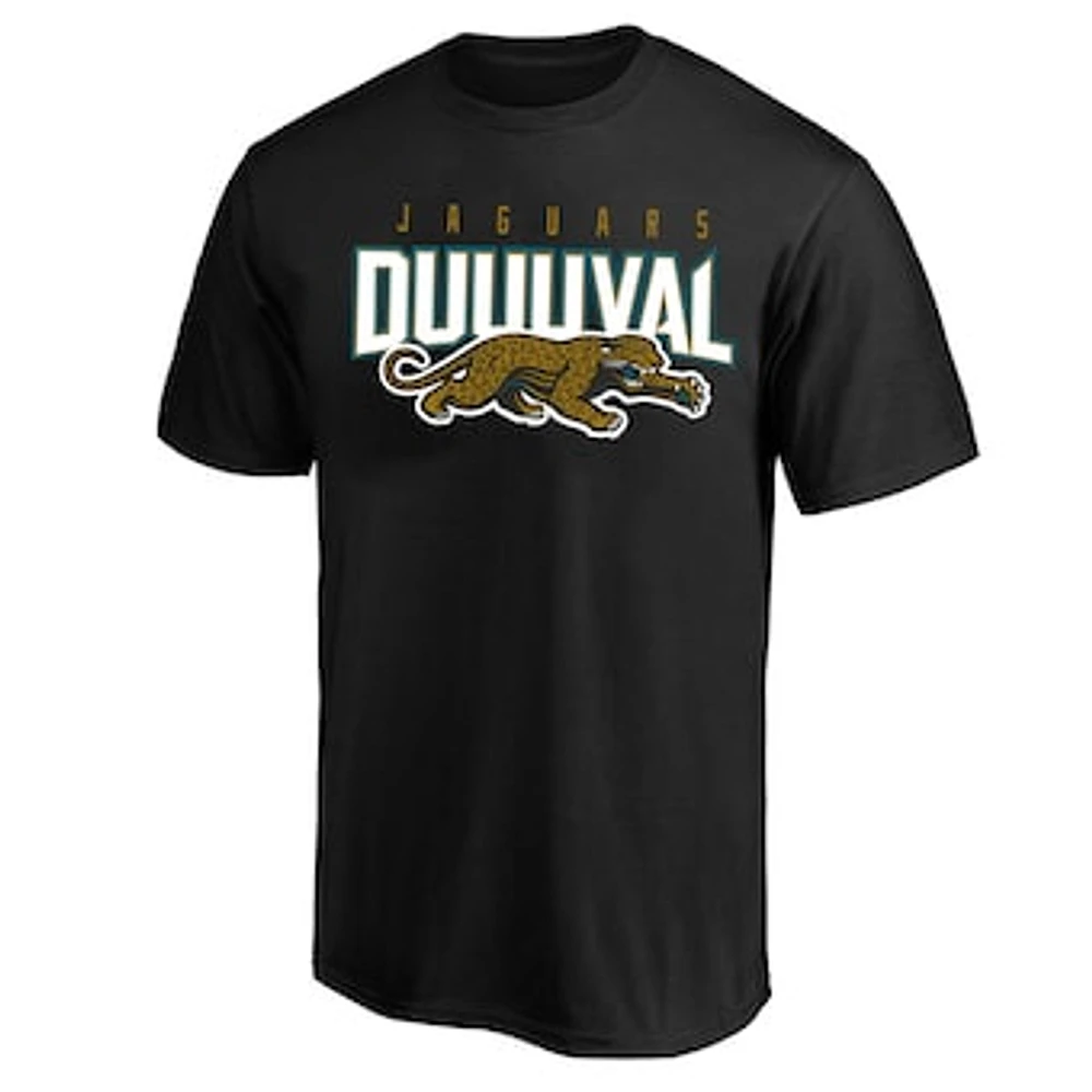 Men's Mitchell & Ness Black Jacksonville Jaguars Crew-Neck T-Shirt