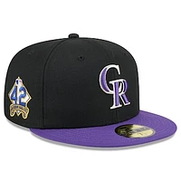 Men's New Era  Black Colorado Rockies 2025 Jackie Robinson Day 59FIFTY Fitted Hat