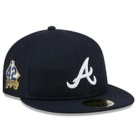 Men's New Era  Navy Atlanta Braves 2025 Jackie Robinson Day Retro Crown 59FIFTY Unstructured Fitted Hat