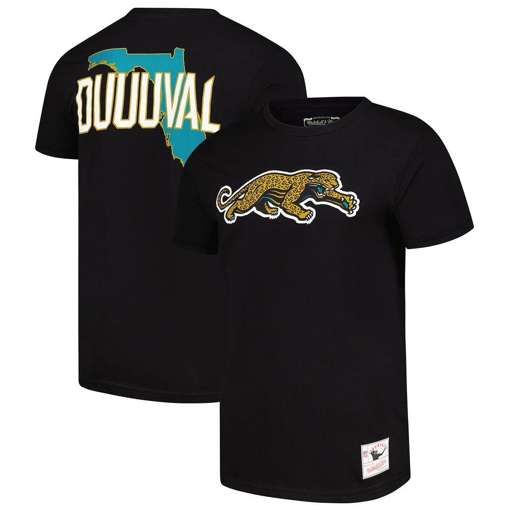 Men's Mitchell & Ness Black Jacksonville Jaguars Duval T-Shirt