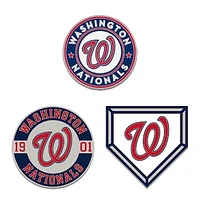 WinCraft Washington Nationals Three-Piece Collector Pin Set