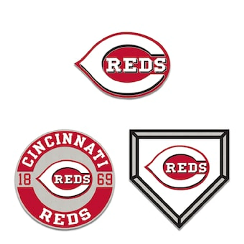 WinCraft Cincinnati Reds Three-Piece Collector Pin Set