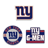 WinCraft New York Giants Three-Piece Collector Pin Set