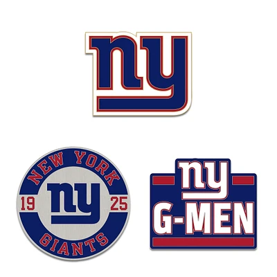 WinCraft New York Giants Three-Piece Collector Pin Set