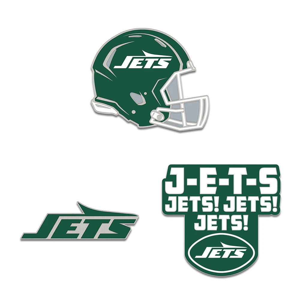 WinCraft New York Jets Three-Piece Collector Pin Set