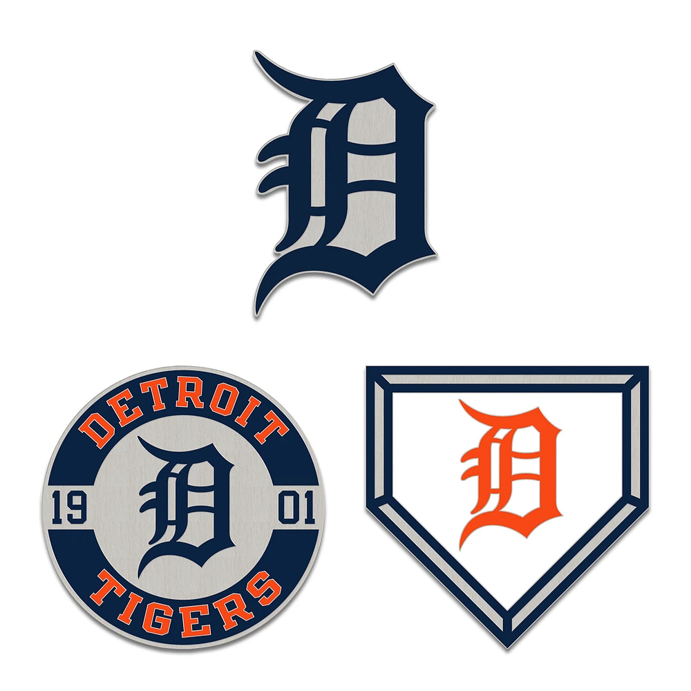 WinCraft Detroit Tigers Three-Piece Collector Pin Set