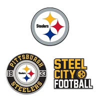 WinCraft Pittsburgh Steelers Three-Piece Collector Pin Set