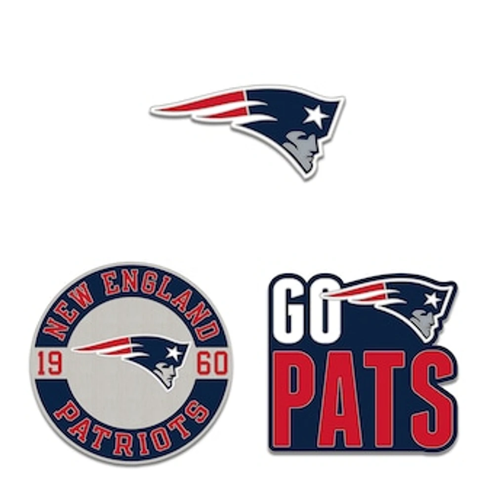 WinCraft New England Patriots Three-Piece Collector Pin Set