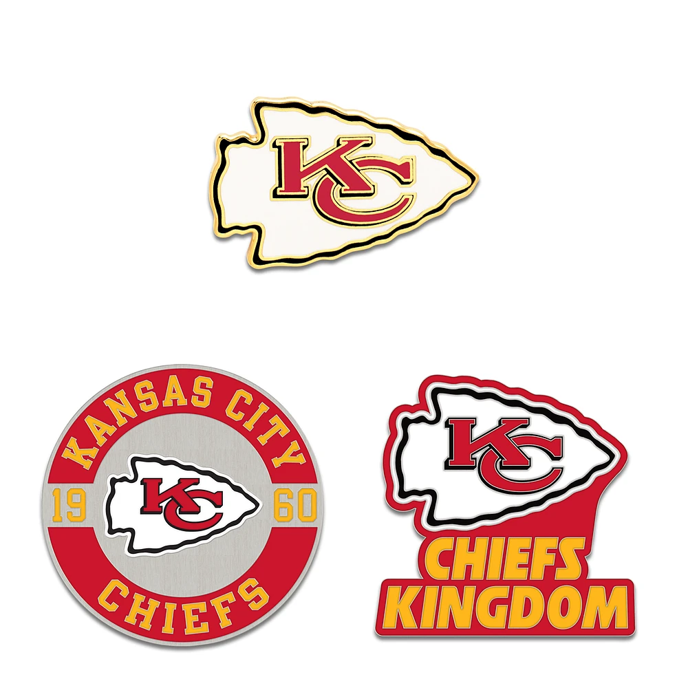 WinCraft Kansas City Chiefs Three-Piece Collector Pin Set