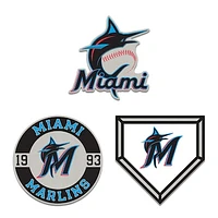 WinCraft Miami Marlins Three-Piece Collector Pin Set