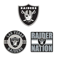 WinCraft Las Vegas Raiders Three-Piece Collector Pin Set