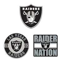 WinCraft Las Vegas Raiders Three-Piece Collector Pin Set