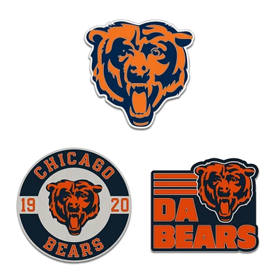 WinCraft Chicago Bears Three-Piece Collector Pin Set