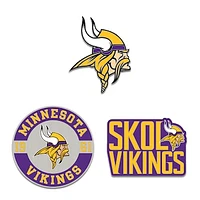 WinCraft Minnesota Vikings Three-Piece Collector Pin Set