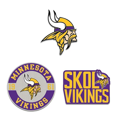 WinCraft Minnesota Vikings Three-Piece Collector Pin Set