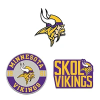 WinCraft Minnesota Vikings Three-Piece Collector Pin Set