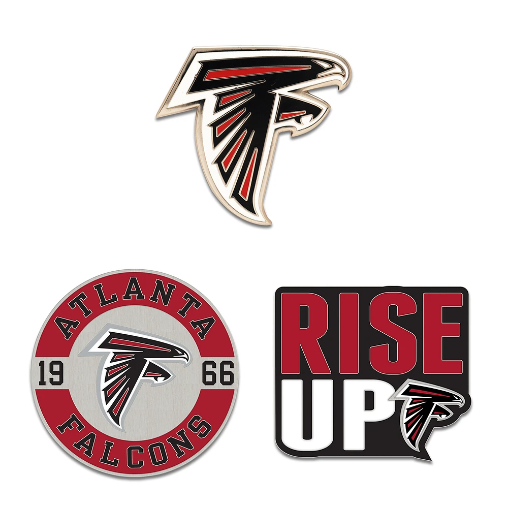 WinCraft Atlanta Falcons Three-Piece Collector Pin Set