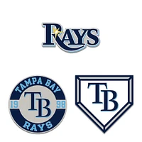 WinCraft Tampa Bay Rays Three-Piece Collector Pin Set