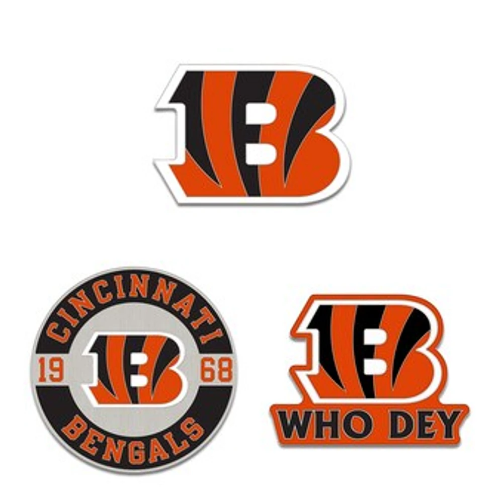 WinCraft Cincinnati Bengals Three-Piece Collector Pin Set