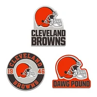 WinCraft Cleveland Browns Three-Piece Collector Pin Set